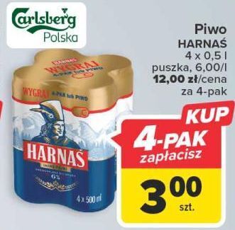 Carrefour Piwo harnaś jasne pełne oferta