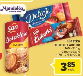 Carrefour Ciastka z galaretką malinową delicje szampańskie oferta