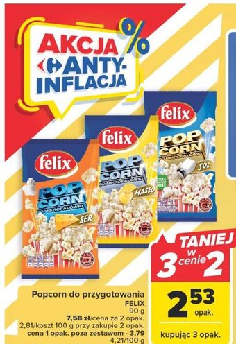 Carrefour Popcorn solony felix pop corn oferta