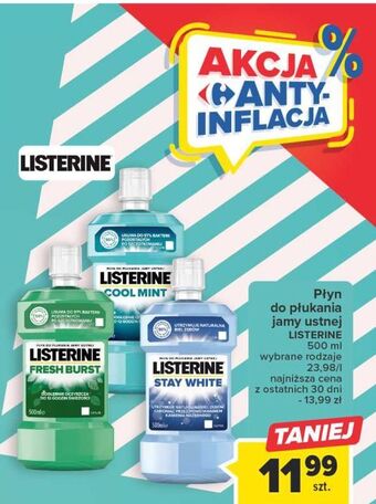 Carrefour Płyn do płukania ust listerine cool mint oferta