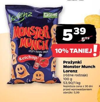 Netto Chrupki ketchupowe lorenz monster munch oferta