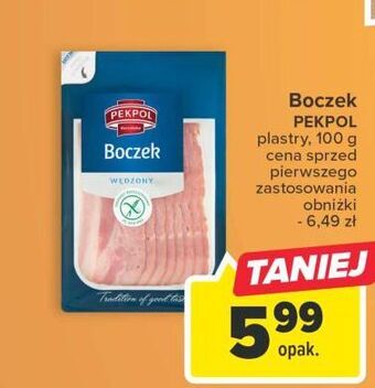 Carrefour Boczek wedzony pekpol oferta