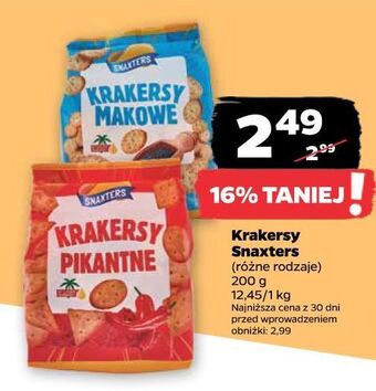 Netto Krakersy makowe snaxters oferta