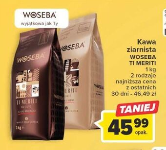Carrefour Kawa woseba ti meriti crema e aroma oferta