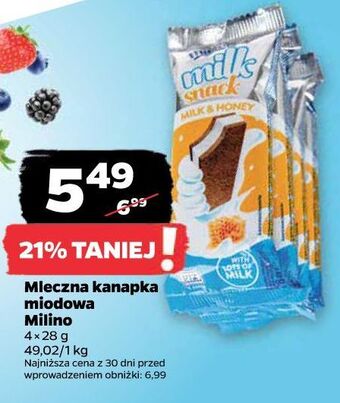 Netto Baton mleczny miód milino oferta