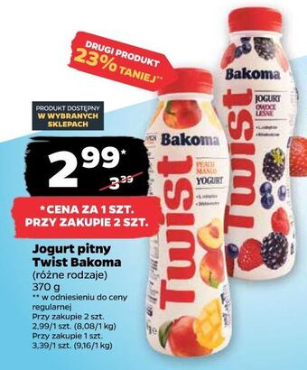 Netto Jogurt brzoskwinia-mango bakoma twist oferta