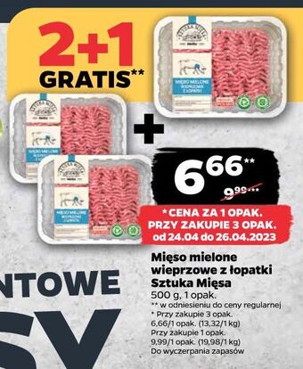 Netto Mięso mielone wieprzowe z łopatki sztuka mięsa netto oferta