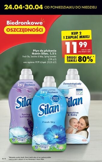 Biedronka Płyn do płukania fresh sky silan classic oferta