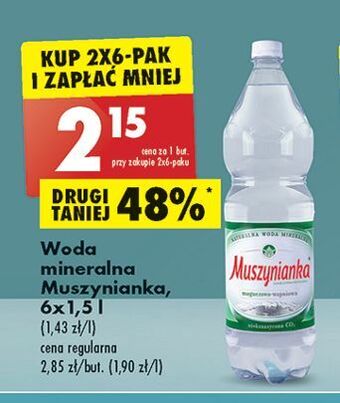 Biedronka Woda niegazowana muszynianka oferta