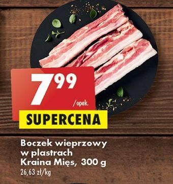 Biedronka Boczek wieprzowy plastry kraina mięs oferta
