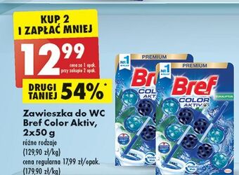 Biedronka Zawieszka do wc eukaliptus bref color aktiv (wcześniej blue active) oferta