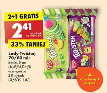 Biedronka Lód green algida twister oferta