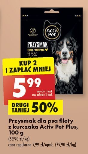 Biedronka Przysmak dla psa filety z kurczaka activ pet oferta