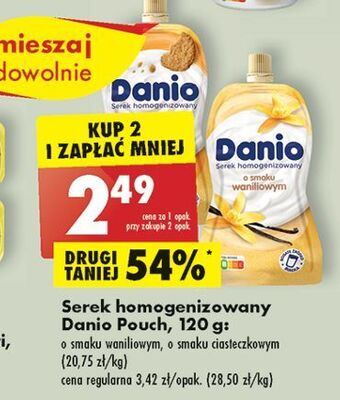 Biedronka Serek ciasteczkowy saszetka danone danio oferta