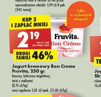 Biedronka Jogurt kokosowo-migdałowy fruvita bon creme oferta