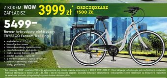 Biedronka Rower hybrydowy elektryczny fantom trekking 18 niebieski trybeco oferta