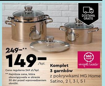 Biedronka Komplet garnków satino mg home oferta
