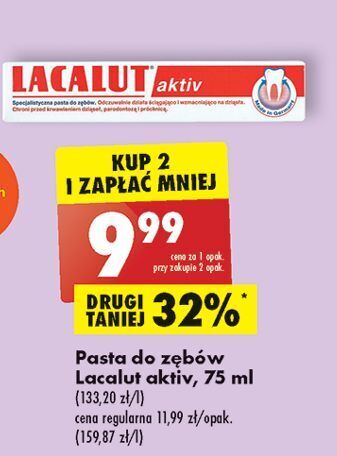Biedronka Pasta do zębów lacalut aktiv oferta