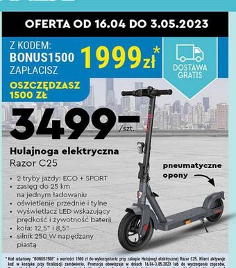 Biedronka Hulajnoga elektryczna c25 razor oferta