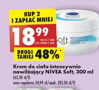 Biedronka Krem do twarzy i ciała intensywnie nawilżający nivea soft oferta