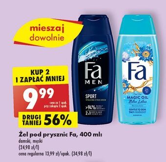 Biedronka Żel pod prysznic blue lotus fa magic oil oferta