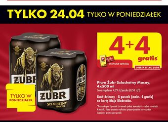 Biedronka Piwo żubr szlachetny mocny oferta