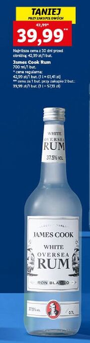Lidl Rum james cook white oversea oferta