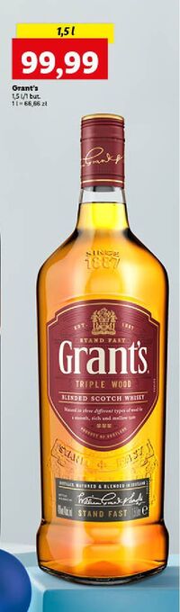 Lidl Whisky grant's triple wood oferta