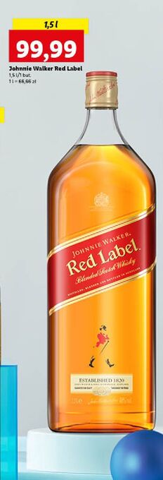Lidl Whisky johnnie walker red label oferta