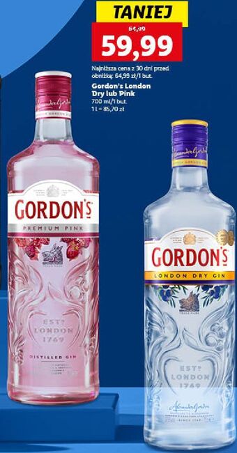 Lidl Gin gordon's premium pink oferta