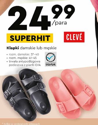 Biedronka Klapki męskie 41-45 cleve oferta