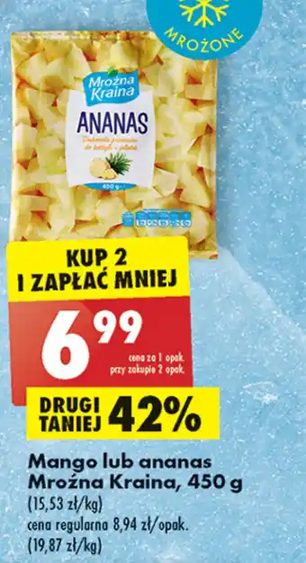 Biedronka Mrożna Kraina Mango lub ananas 450 g oferta