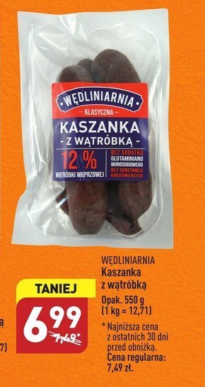 ALDI Kaszanka wędliniarnia oferta