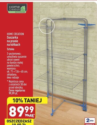 ALDI Suszarka na pranie home creation oferta