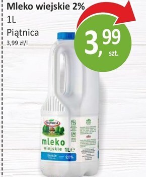 Piątnica mleko wiejskie świeże 2,0% 1 l