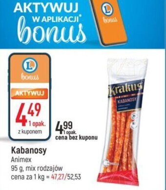 E.Leclerc Kabanosy Animex 95g oferta