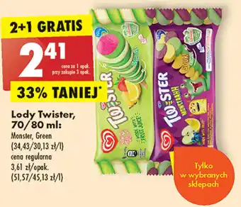 Biedronka Algida Lody Twister, 70/80 ml oferta