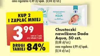 Biedronka Dada Chusteczki nawilżane Aqua 50 szt. oferta