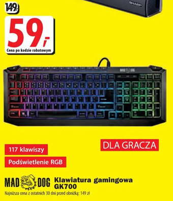 Media Expert MAD DOG Klawiatura gamingowa GK700 oferta