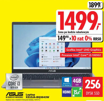 Media Expert ASUS Laptop X515JA-BQ3643W oferta