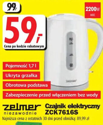 zelmer Czajnik elektryczny ZCK7616S