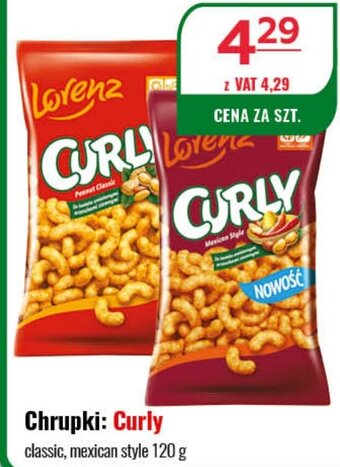 Eurocash Chrupki: Curly 120 g oferta