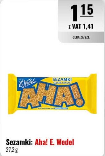 Eurocash Sezamki: Aha! E. Wedel 27,2 g oferta