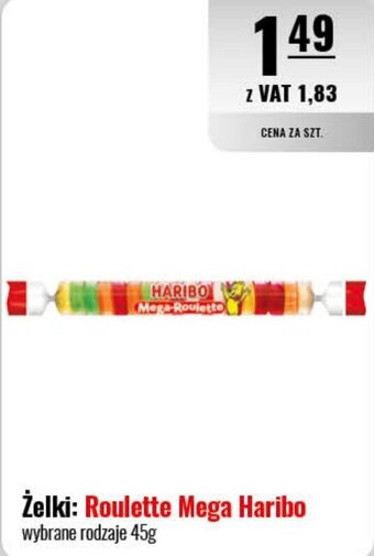 Eurocash Żelki: Roulette Mega Haribo 45g oferta