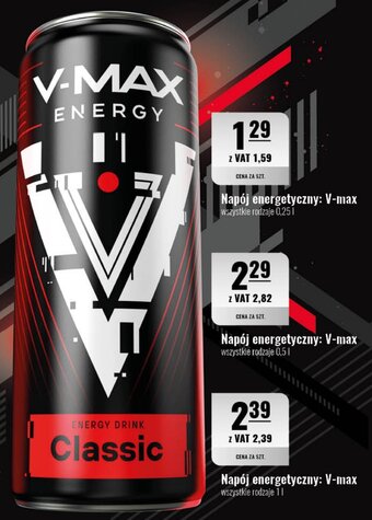 Eurocash Napój energetyczny: V-max 1l oferta