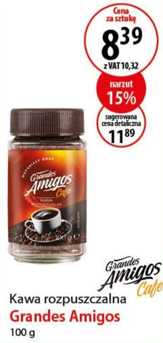 Eurocash Kawa rozpuszczalna Grandes Amigos 100g oferta