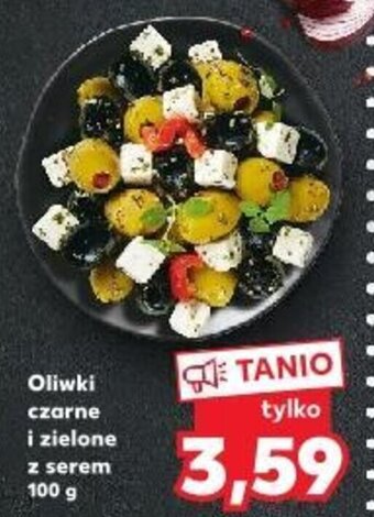 Kaufland Oliwki czarne i zielone z serem 100g oferta