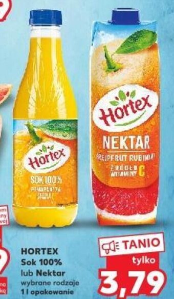 Kaufland HORTEX Sok 100% lub Nektar 1l oferta