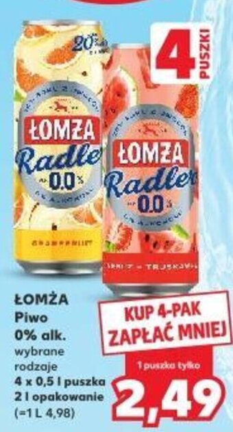 Kaufland Łomża Piwo 0% alk. 0,5l oferta