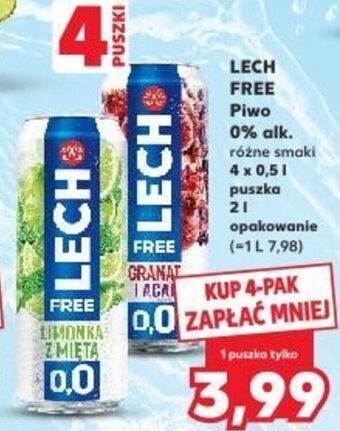 Kaufland LECH FREE Piwo 0% alk. 0,5l oferta